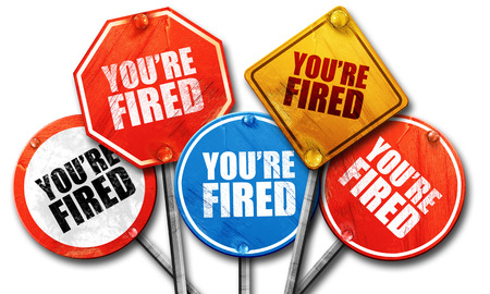 58232170 - you're fired, 3d rendering, street signs